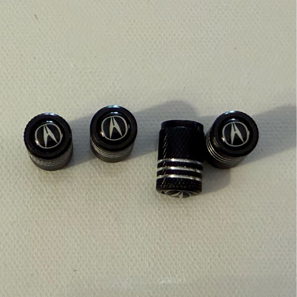 Acura Valve Stem Caps in Black Set of 4 NWT